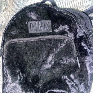 PINK velvet mini backpack